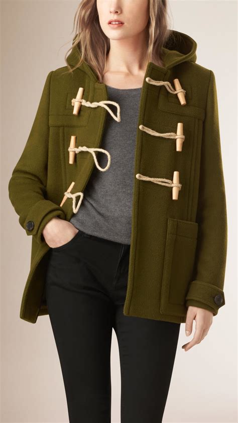 burberry hooded wool-blend duffle coat|burberry goddess duffle coat.